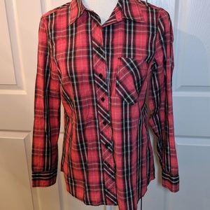 Gap fitted boyfriend shirt button down size Small